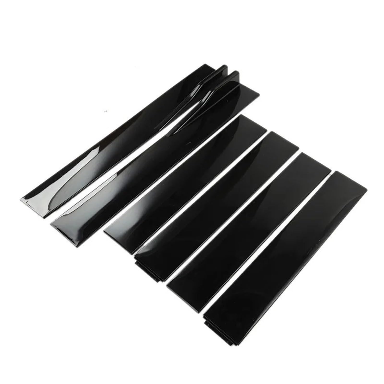 Seitenschweller 2M/2,2M Auto Universal Seitenschweller Verlängerung Rocker Panels Lip Splitter 6PCS Seite Spoiler ABS Auto-Seitenschweller(Shiny black 2m) von ZHANGZHENGYAO