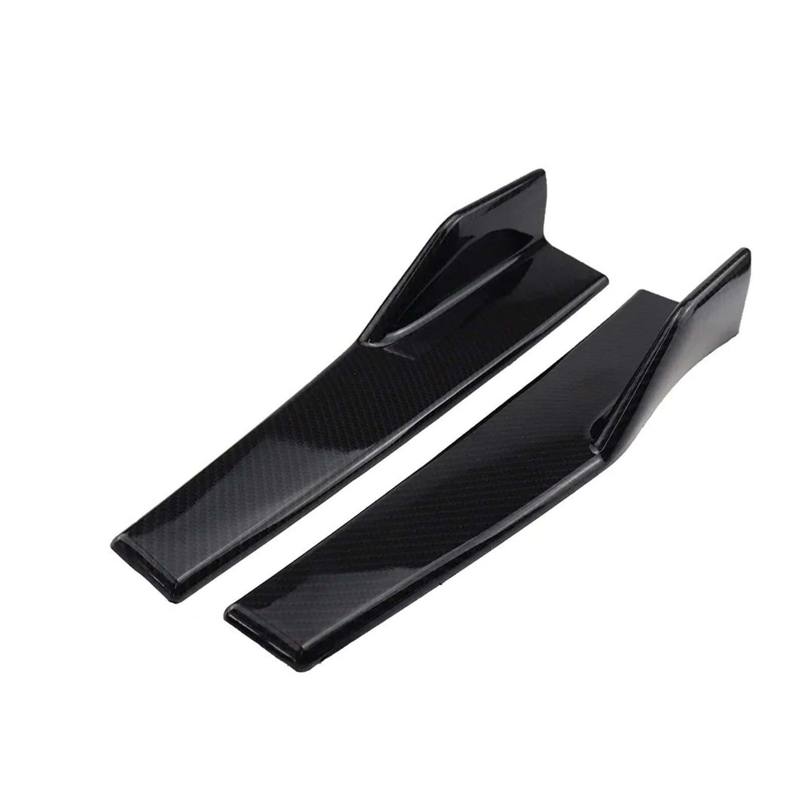 Seitenschweller 45 Cm Universal-Seitenschweller, Kratzfest, Winglet-Verlängerung, Karosserie-Set, Autozubehör Auto-Seitenschweller(Carbon Fiber Look) von ZHANGZHENGYAO