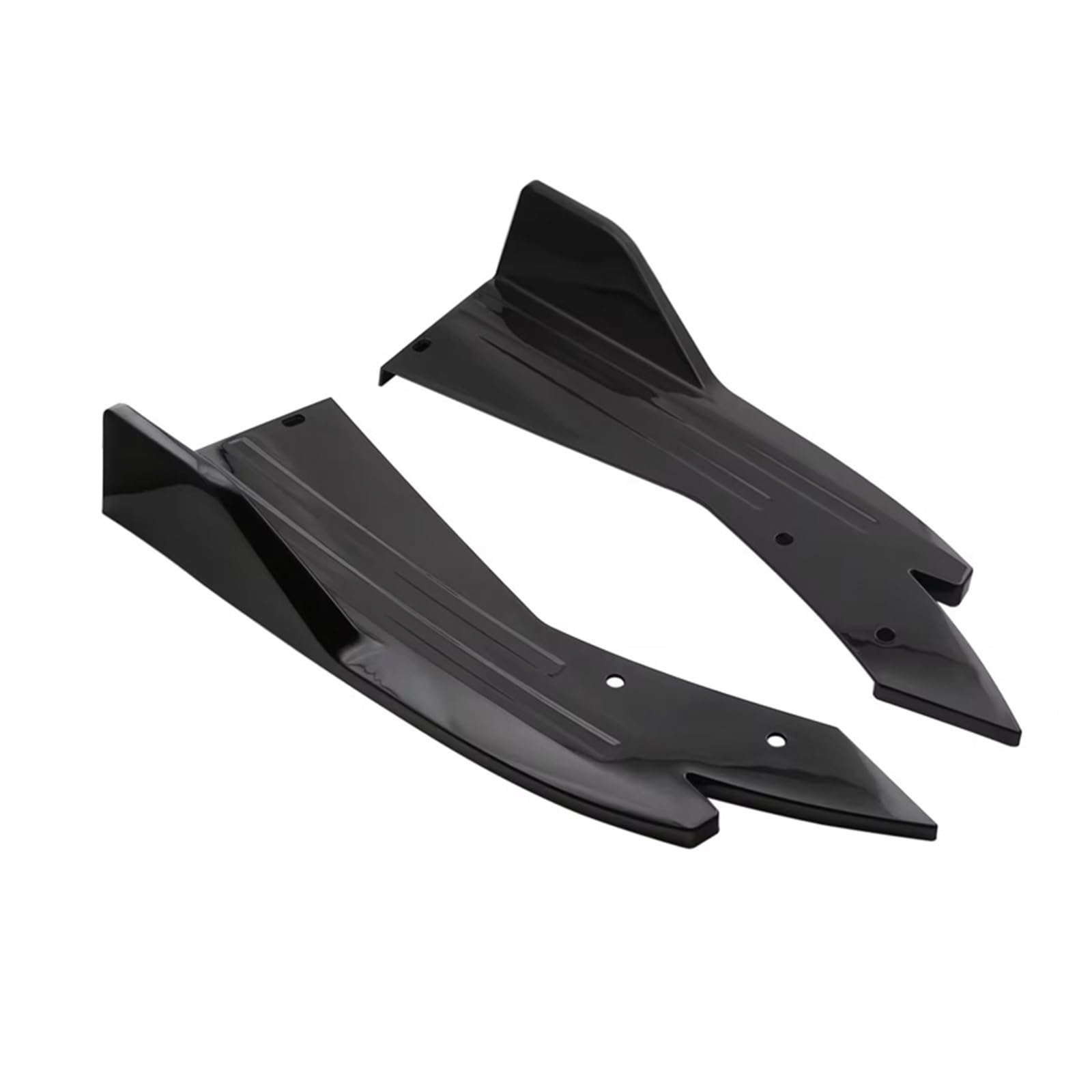 Seitenschweller Für KIA Für Stinger Für GT 2018-2024 2PCS Diffusor Splitter Canard Protector Front Spoiler Body Kit Auto-Seitenschweller(Schwarz) von ZHANGZHENGYAO