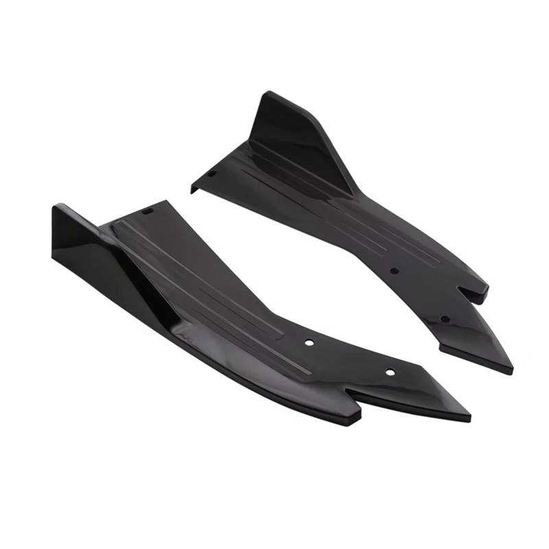 Seitenschweller Für KIA Für Stinger Für GT 2018-2024 2PCS Diffusor Splitter Canard Protector Front Spoiler Body Kit Auto-Seitenschweller(Schwarz) von ZHANGZHENGYAO