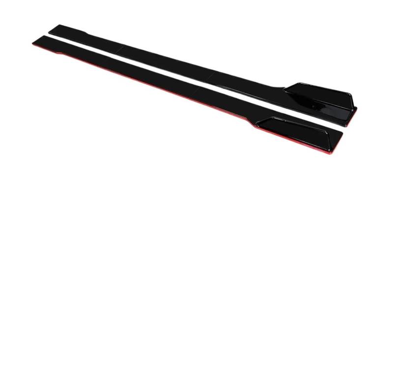 Seitenschweller Für S2000 2000–2019 78,7 Zoll Seitenschweller Splitter Spoilerlippe Rocker-Panel-Erweiterungen Body-Kit Auto-Stoßstangen Auto-Seitenschweller(Black with Red side) von ZHANGZHENGYAO
