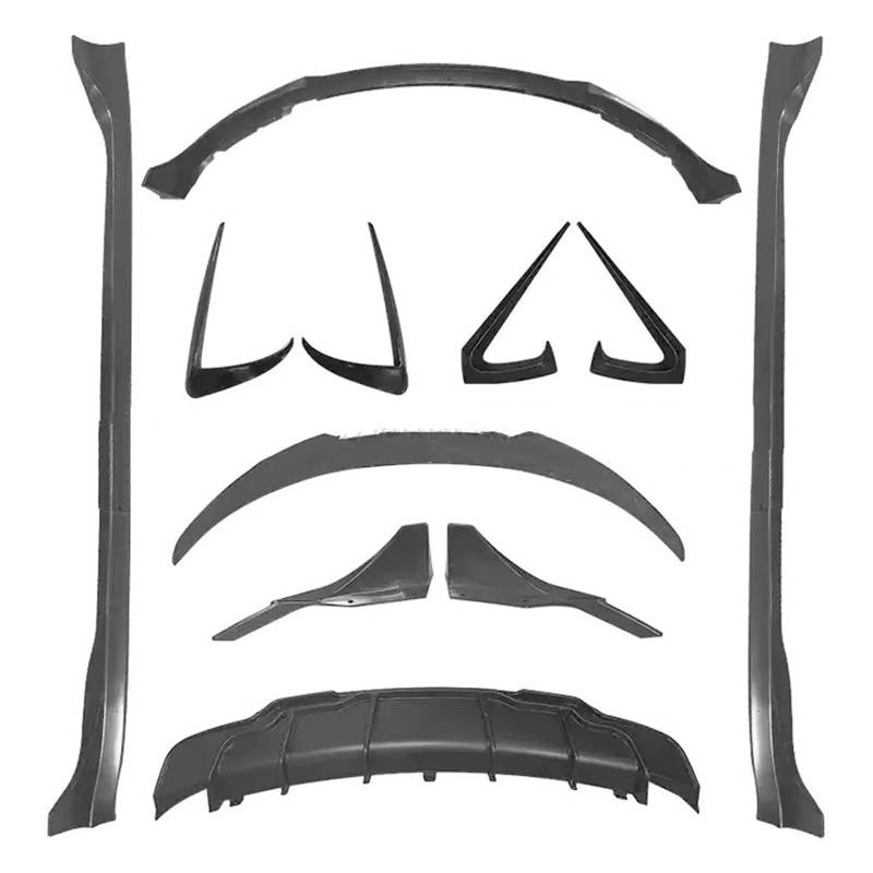 Seitenschweller Für Tesla Für Modell 3 2018-2022 ABS Bodykits Diffusor Seite Rock Front Lip AERO Stil Spoiler Lip Kits Zubehör Auto-Seitenschweller(Fake carbon fiber) von ZHANGZHENGYAO