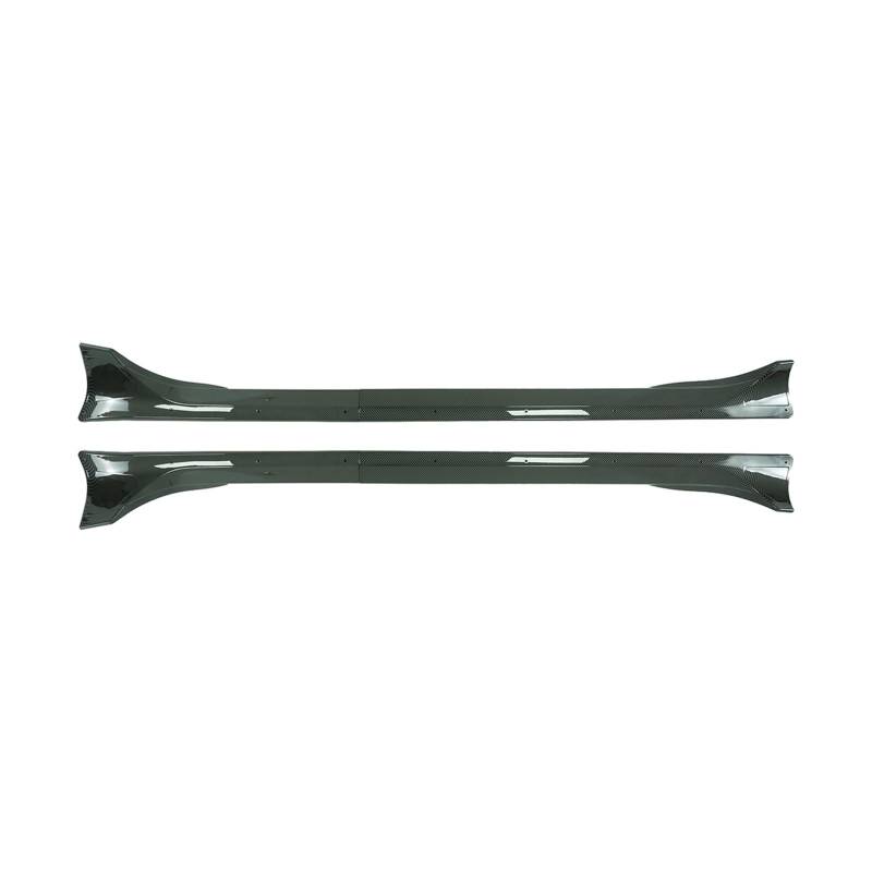 Seitenschweller Für Tesla Für Modell Für Y 2020 2021 2022 2023 2024 Auto Seite Rock Verlängerung Zubehör Körper Kit 4PCS Auto-Seitenschweller(Carbon Fiber Print) von ZHANGZHENGYAO