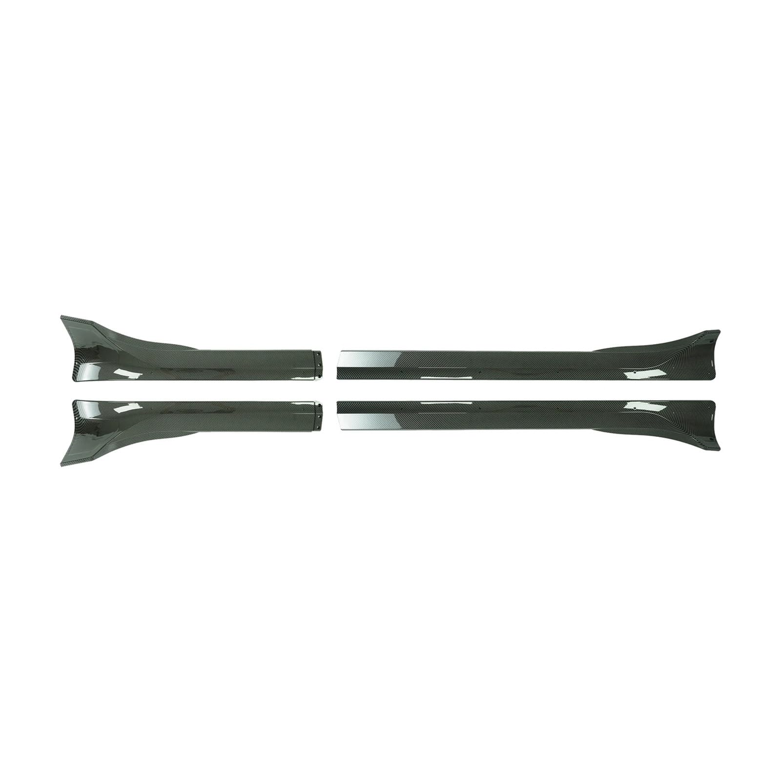 Seitenschweller Für Tesla Für Modell Für Y 2020-2024 4PCS Auto Seite Rock Verlängerung Körper Kit Splitter Spoiler Auto-Seitenschweller(Carbon Fiber Style) von ZHANGZHENGYAO