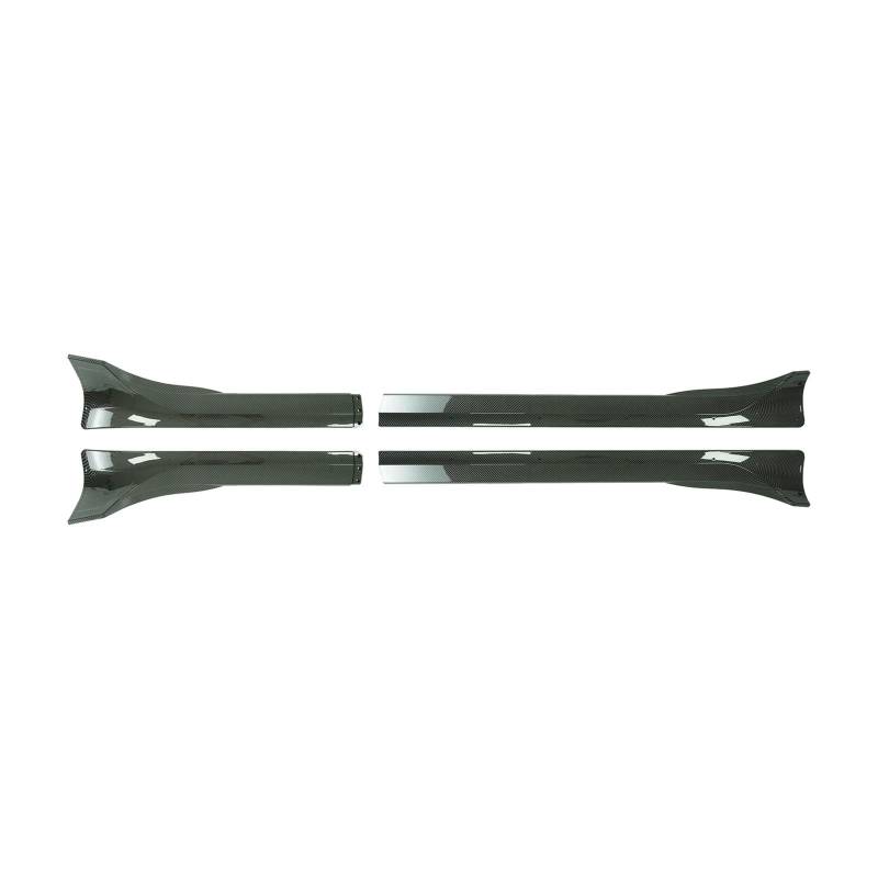 Seitenschweller Für Tesla Für Modell Für Y 2020-2024 4PCS Auto Seite Rock Verlängerung Körper Kit Splitter Spoiler Auto-Seitenschweller(Carbon Fiber Style) von ZHANGZHENGYAO