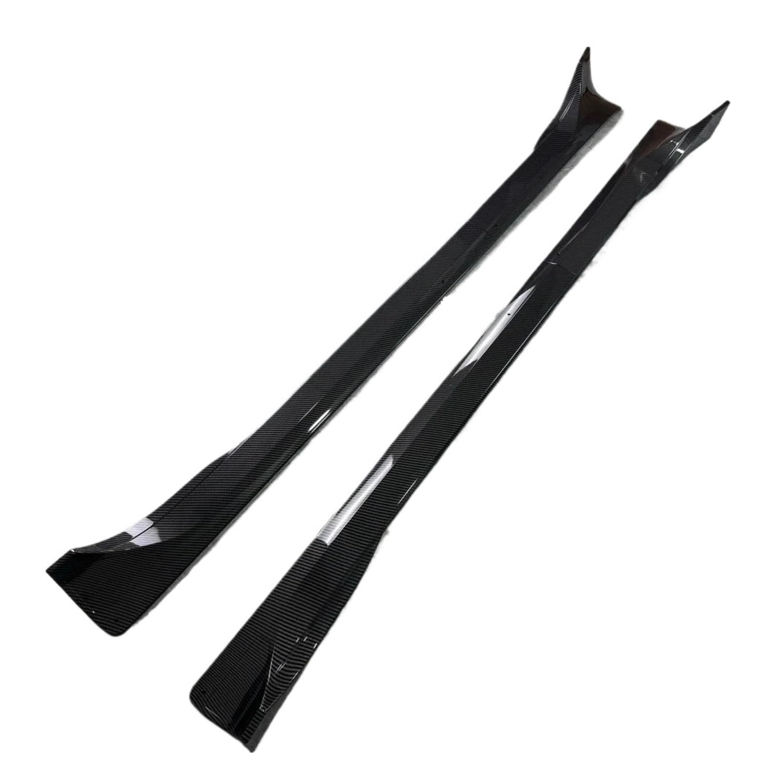 Seitenschweller Für Tesla Für Modell Für Y Für 3 2017-2024 4 Stücke Seite Röcke Spoiler Körper Kits Splitter Zubehör Auto-Seitenschweller(Model Y Carbon Look) von ZHANGZHENGYAO