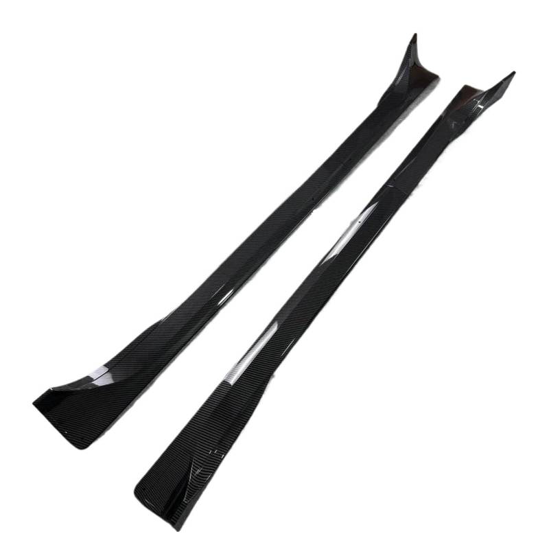 Seitenschweller Für Tesla Für Modell Für Y Für 3 2017-2024 4 Stücke Seite Röcke Spoiler Körper Kits Splitter Zubehör Auto-Seitenschweller(Model Y Carbon Look) von ZHANGZHENGYAO
