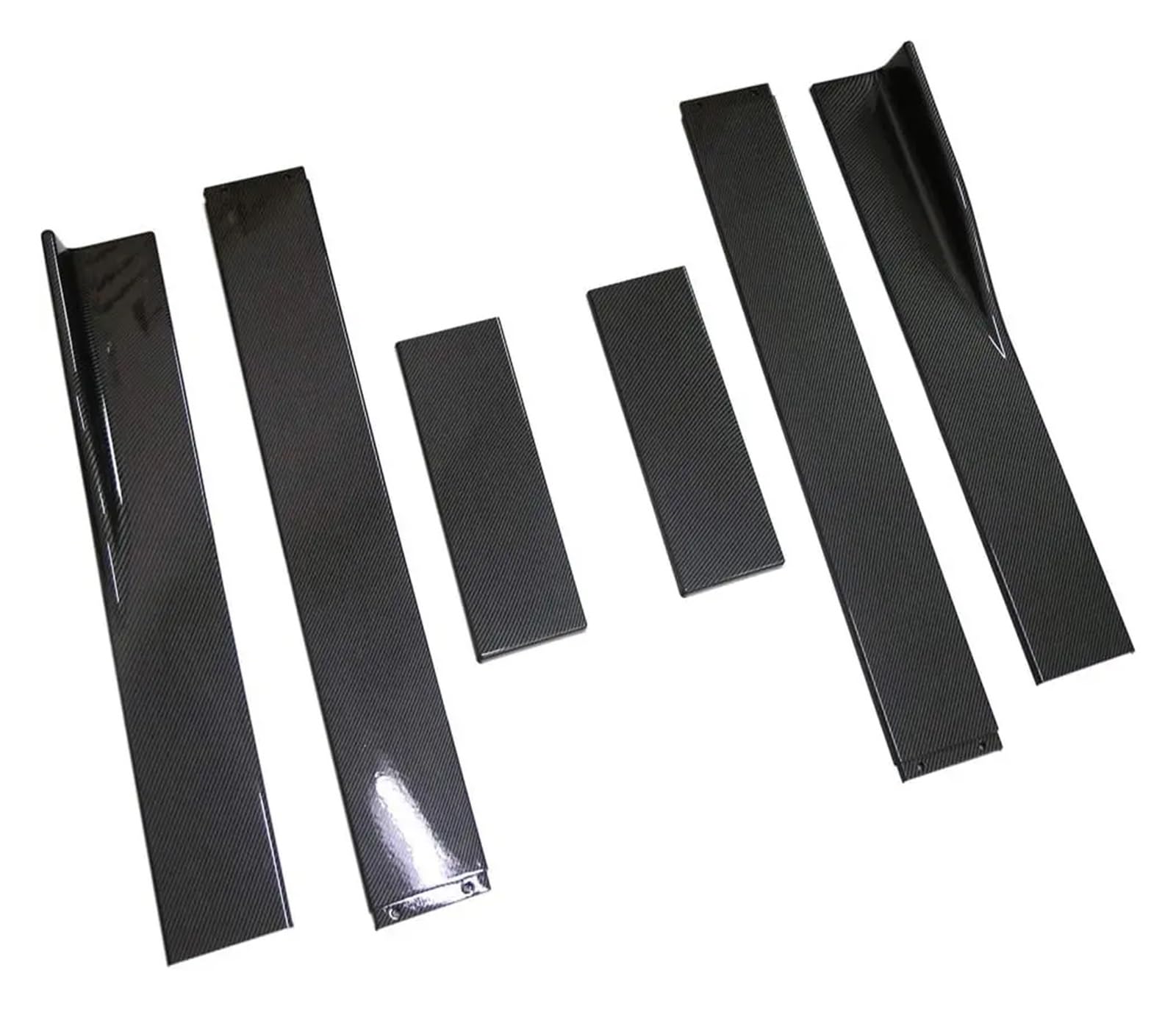 Seitenschweller Für VW Für Golf 7 Für MK7 2M/2,2 M Seite Rock Universal Splitter Schürze Winglet Body Kit Auto Zubehör Auto-Seitenschweller(86.6in Carbon Look) von ZHANGZHENGYAO