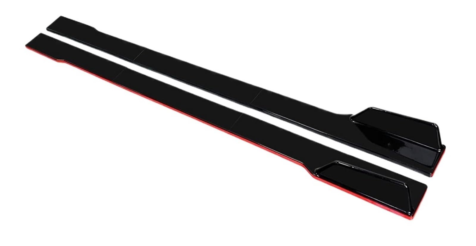 Seitenschweller Für VW Für Golf Für MK6 Für MK7 Für GTI Für Jetta 2015-21 78,7 "Seite Rock Splitter Lip Rocker Panel Extensions Körper Kit Auto-Seitenschweller(Black with Red side) von ZHANGZHENGYAO