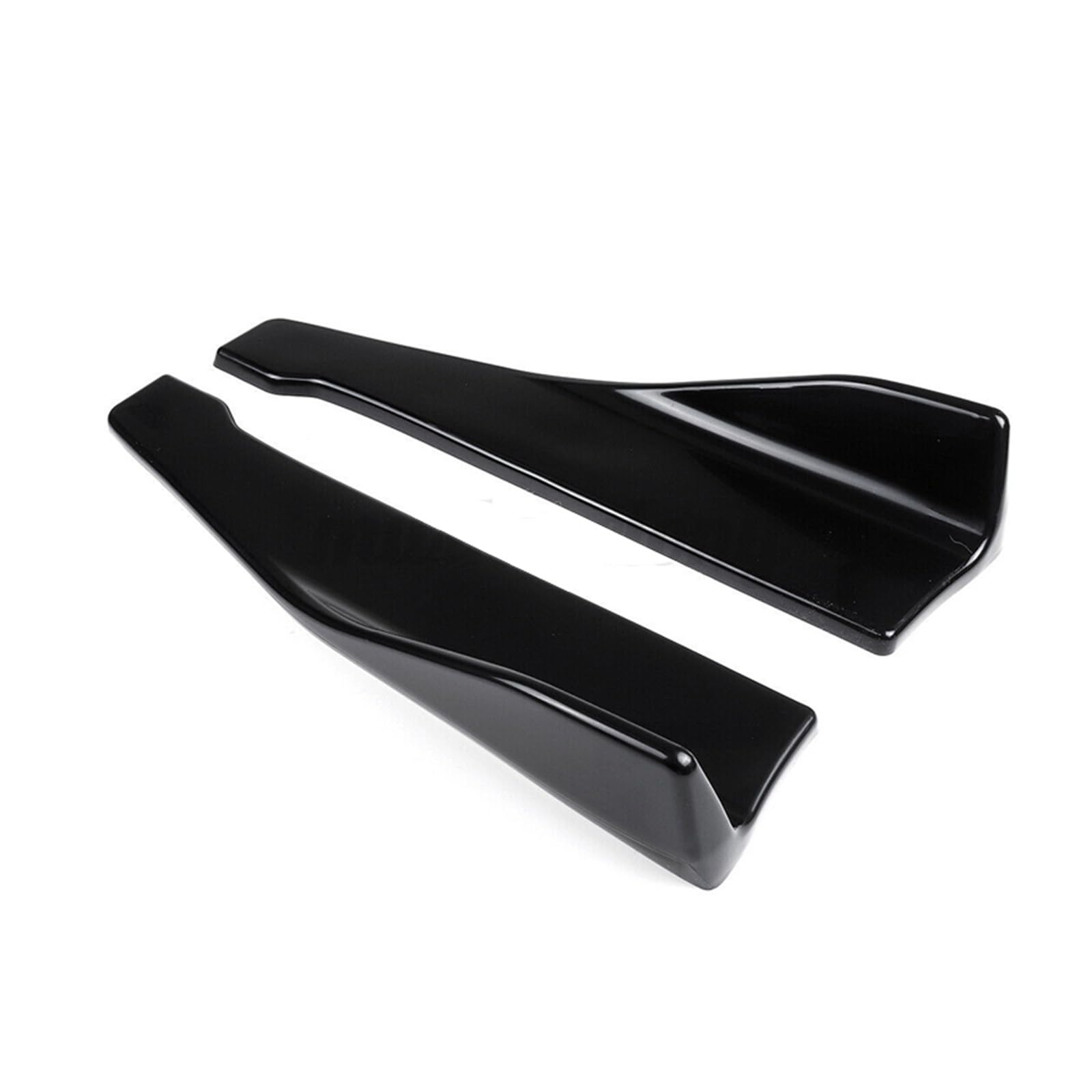 Seitenschweller Paar 48 Cm Universal-Auto-Seitenschweller, Heckstoßstangen-Splitter, Lippe, Sopiler, Diffusor, Winglet-Schutz Auto-Seitenschweller(Glossy Black) von ZHANGZHENGYAO