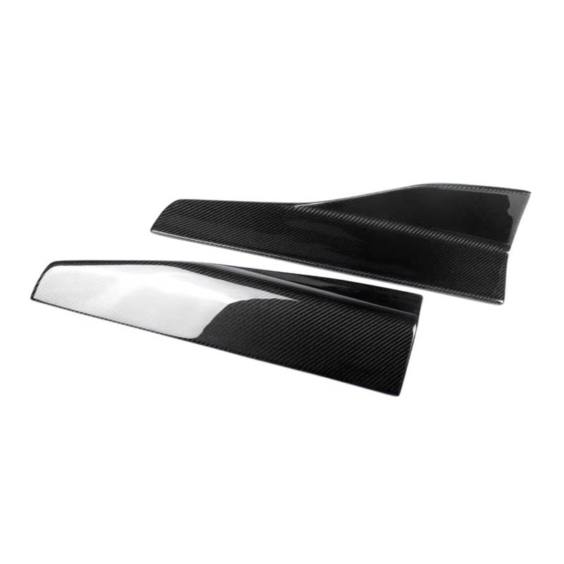Seitenschweller Universal 2PCS Real Carbon Fiber Hinten Seite Röcke Splitter Spoiler Winglets Lippen Panel Verlängerung Körper Kit 57CM Auto-Seitenschweller von ZHANGZHENGYAO