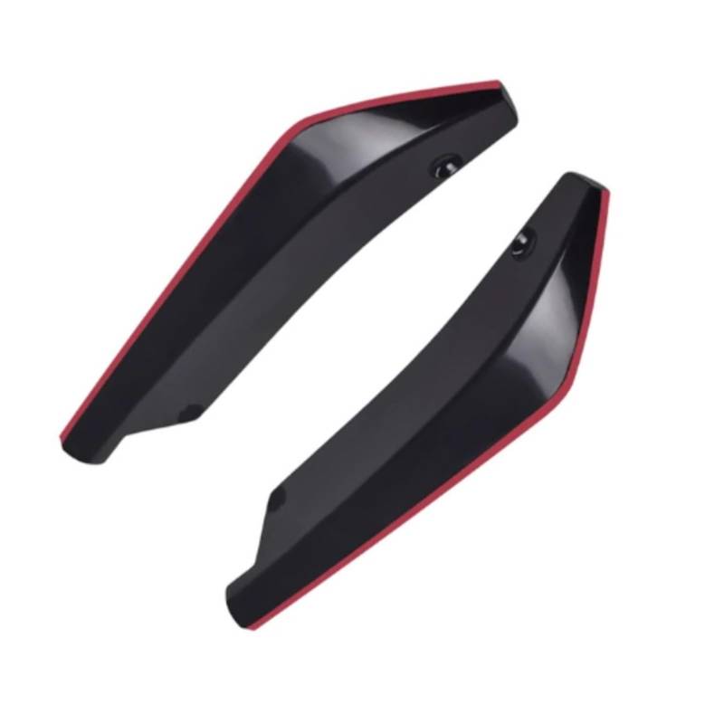 Seitenschweller Universal Auto Vorne Hinten Stoßstange Streifen Lip Spoiler Diffusor Splitter Scratch Protector Winglets Seite Rock Verlängerung Auto-Seitenschweller(Black red edge) von ZHANGZHENGYAO