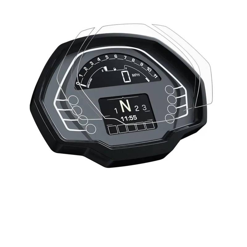 Tachoschutzfolie Für Daytona660 Für Daytona 660 2024- Motorrad Schutz Instrument Film Dashboard Zubehör Scratch Cluster Screen Dashboard Armaturenbrett Displayschutzfolie(4 Sets) von ZHANGZHENGYAO