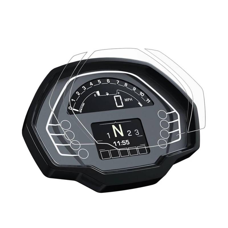 Tachoschutzfolie Für Tiger Für Sport660 Sport 660 2021 2022 Motorrad Scratch Cluster Screen Dashboard Schutz Instrument Film Screen Protector Armaturenbrett Displayschutzfolie(4 Set) von ZHANGZHENGYAO