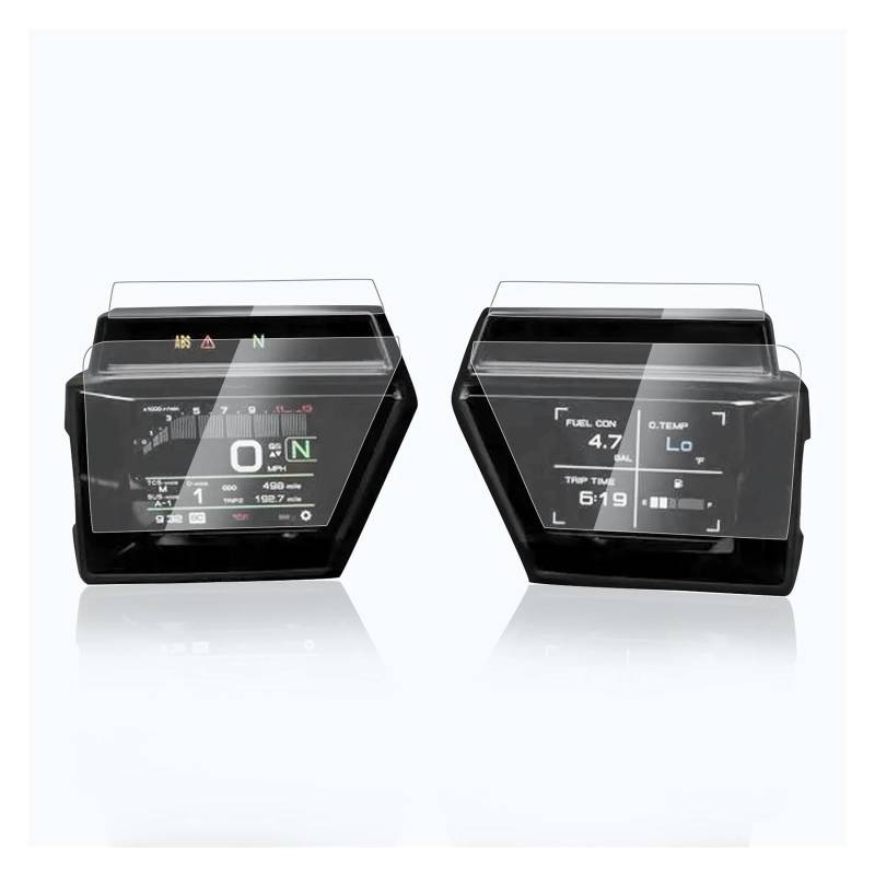 Tachoschutzfolie Für Tracer 9 Für GT 900 GT Für Tracer 9GT 900GT 2021 2022 Dashboard Screen Protector Cluster Scratch-Screen Schutz Film Armaturenbrett Displayschutzfolie(4 pcs) von ZHANGZHENGYAO