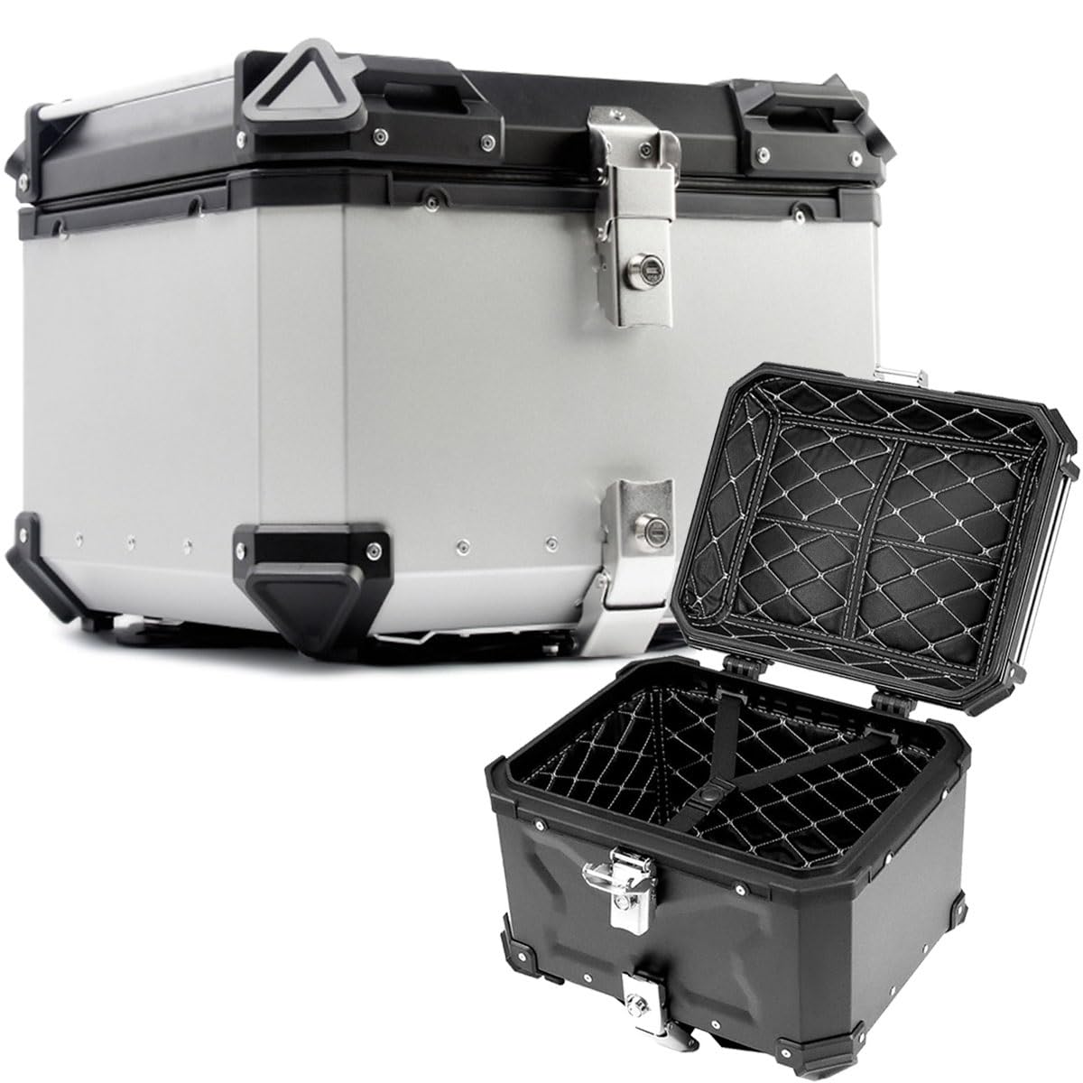 ZHAOHUAN Bauletto per motocicletta, bauletto posteriore per moto, bauletto posteriore per moto, 36-100 litri, in lega di alluminio, impermeabile, per scooter (un colore A45L) von ZHAOHUAN