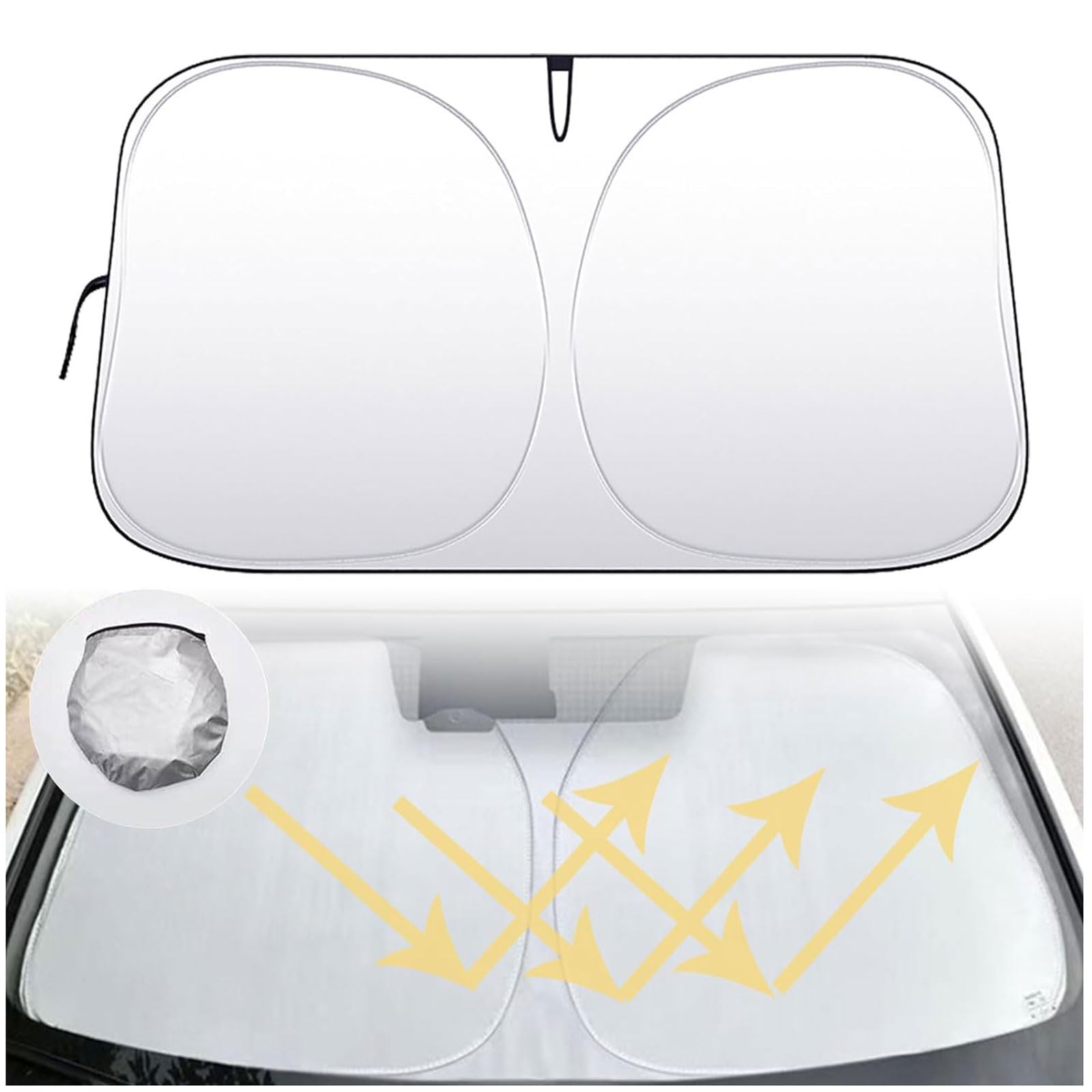 Sonnenschutz Auto Frontscheibe für VW Tiguan 2009-2018 2019 2020 2021 2022 2023 2024, Auto Sonnenschutz Frontscheibe UV Schutz Auto Faltbarer Sonnensc Zubehör,Silver Sonnenschutz Auto Frontscheibe für VW Tiguan 2009-2018 2019 2020 2021 2022 2023 2024, Auto Sonnenschutz Frontscheibe UV Schutz Auto Faltbarer Sonnensc Zubehör,Silver von ZHAOXDONN