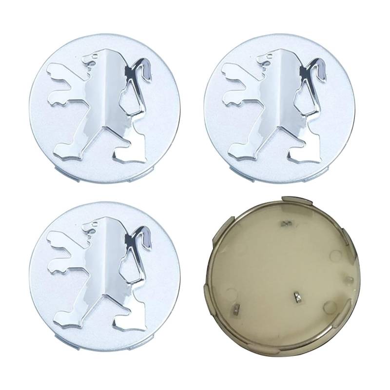 4 Stück Nabendeckel für Peugeot rc sw rcline rc-line 206 307 407 1007 4007 60mm, Felgendeckel Radnabenabdeckung Auto Nabenkappen Radnabenkappen Auto Zubehör für Radnaben,C von ZHIYONGSHUN