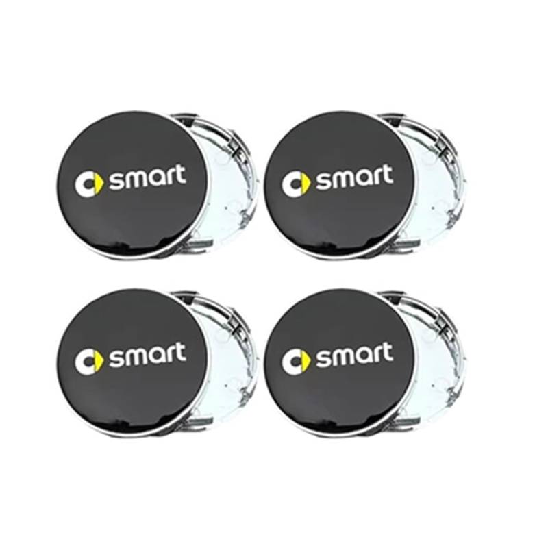4 Stück Nabendeckel für Smart Forfour 2015-2020, Felgendeckel Radnabenabdeckung Auto Nabenkappen Radnabenkappen Auto Zubehör für Radnaben, 60mm-A von ZHIYONGSHUN