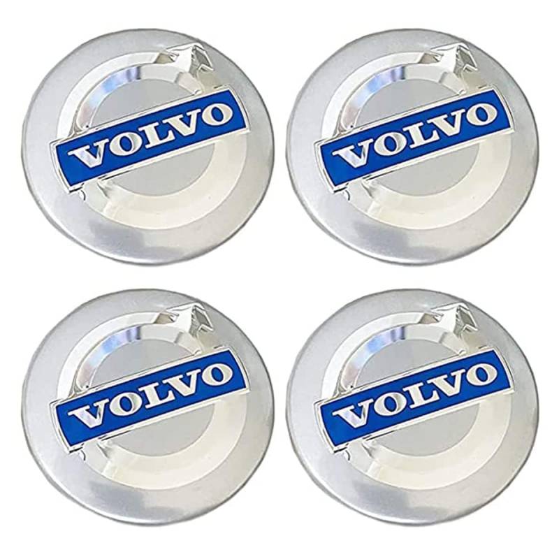 4 Stück Nabendeckel für Volvo XC40 C40 Recharge 2018 2019 2020 2021 2022 2023 2024, Felgendeckel Radnabenabdeckung Auto Nabenkappen Radnabenkappen Auto Zubehör für Radnaben, 64mm-A von ZHIYONGSHUN