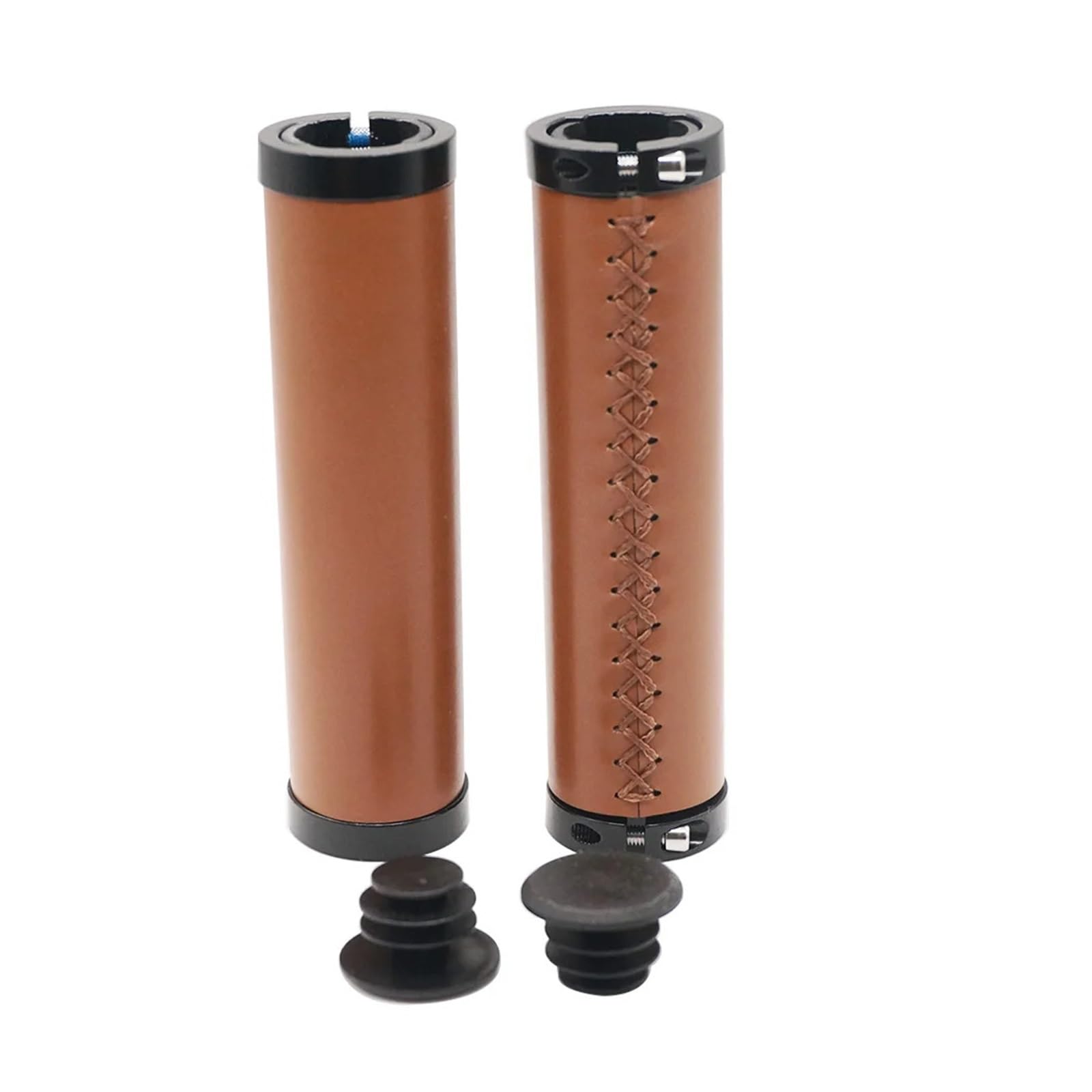 Universeller Handgenähter Griff Aus PU-Leder, Fahrradgriff, Stoßdämpfender Lenker Für Faltrad, Roller, Fahrrad Universeller Handgenähter Griff Aus PU-Leder, Fahrradgriff, Stoßdämpfender Lenker Für Faltrad, Roller, Fahrrad von ZHNRHJUE