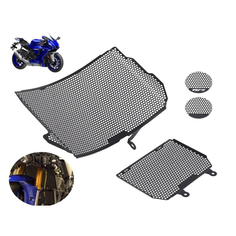 Wassertank Protector Schutzgitter Für Yam&aha YZFR1M YZFR1 YZF-R1 YZF-R1M YZF R1 M 2015-2022 2023 Motorrad Kühlergrill Schutz Abdeckung Ölkühler Schutzfolie von ZHNRHJUE