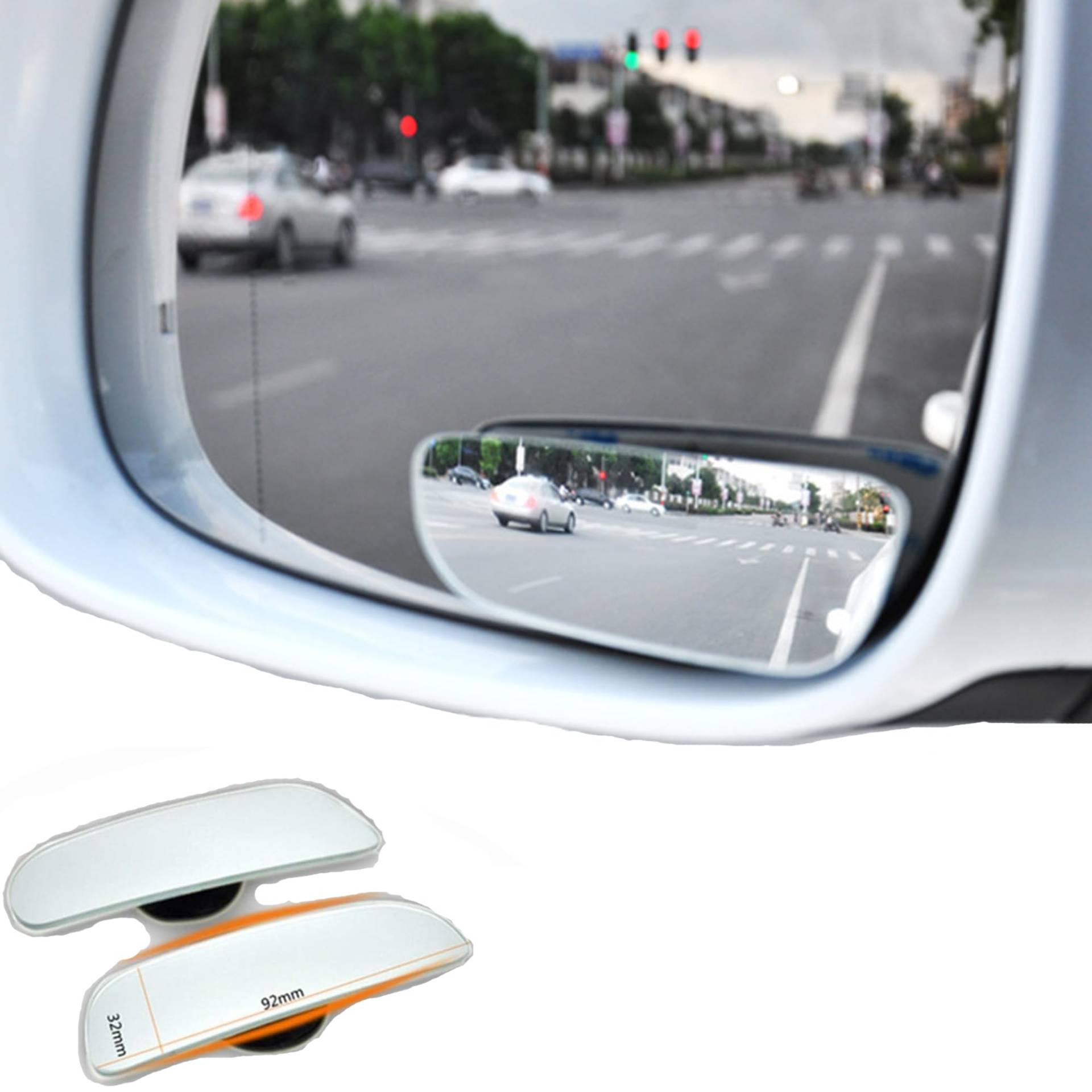 Echtglas Toterwinkelspiegel Auto, Blindspiegel Seitenspiegel 360° Weitwinkel Einstellbare, 2 Stück Echtglas Toterwinkelspiegel Auto, Blindspiegel Seitenspiegel 360° Weitwinkel Einstellbare, 2 Stück von ZHONG AN
