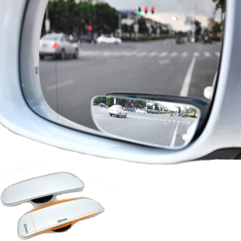 Echtglas Toterwinkelspiegel Auto, Blindspiegel Seitenspiegel 360° Weitwinkel Einstellbare, 2 Stück von ZHONG AN