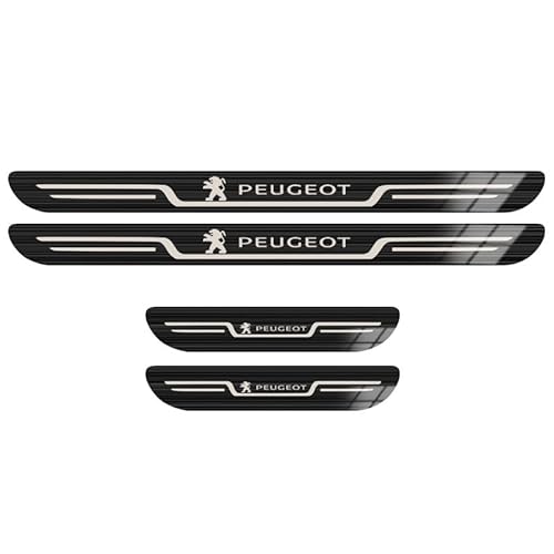 4 Stücke Auto Edelstahl Einstiegsleisten Schutz für Peugeot e-208 e208 P21 2019-2022, Rutschfestes Kratzschutz Auto Willkommenspedal Türschweller Schutz Aufkleber mit Logo 4 Stücke Auto Edelstahl Einstiegsleisten Schutz für Peugeot e-208 e208 P21 2019-2022, Rutschfestes Kratzschutz Auto Willkommenspedal Türschweller Schutz Aufkleber mit Logo von ZHOUFUDA