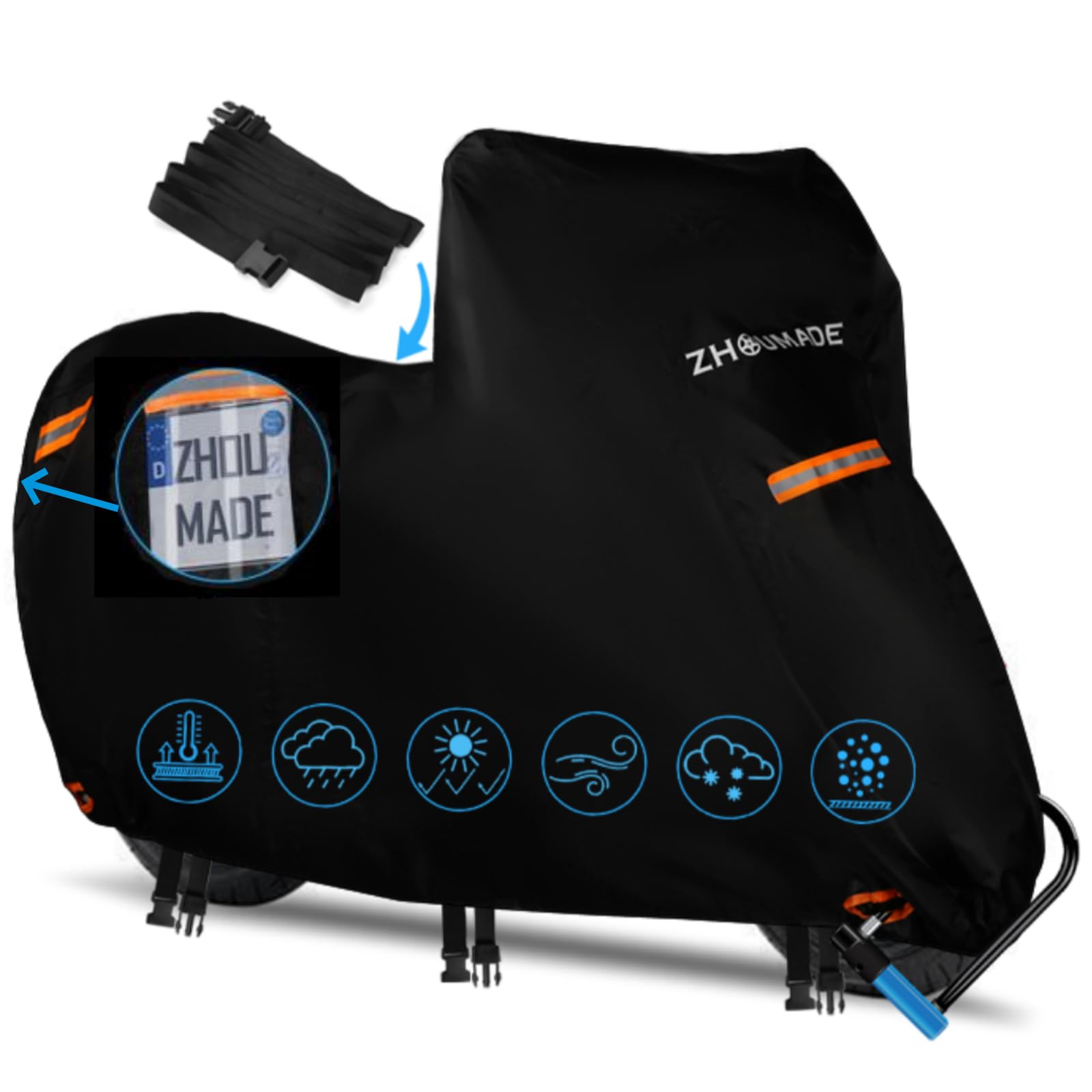 Moped Abdeckung I 420D Oxford Roller Abdeckplane Wasserdicht I Roller Plane Wasserdicht 50ccm I WäRmeschutz Roller Abdeckung I Nummernschild Sichtbar Mofa Abdeckung Moped Abdeckung I 420D Oxford Roller Abdeckplane Wasserdicht I Roller Plane Wasserdicht 50ccm I WäRmeschutz Roller Abdeckung I Nummernschild Sichtbar Mofa Abdeckung von ZHOUMADE