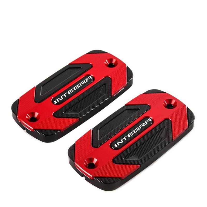 Für Honda Integra 700 750 750S 750D Dct NC750 NC750d 2014-2019 Vorne Brems Flüssigkeit Reservoir Kappe Hinten Abdeckung Motorrad Zubehör(Red) von ZHSBAG