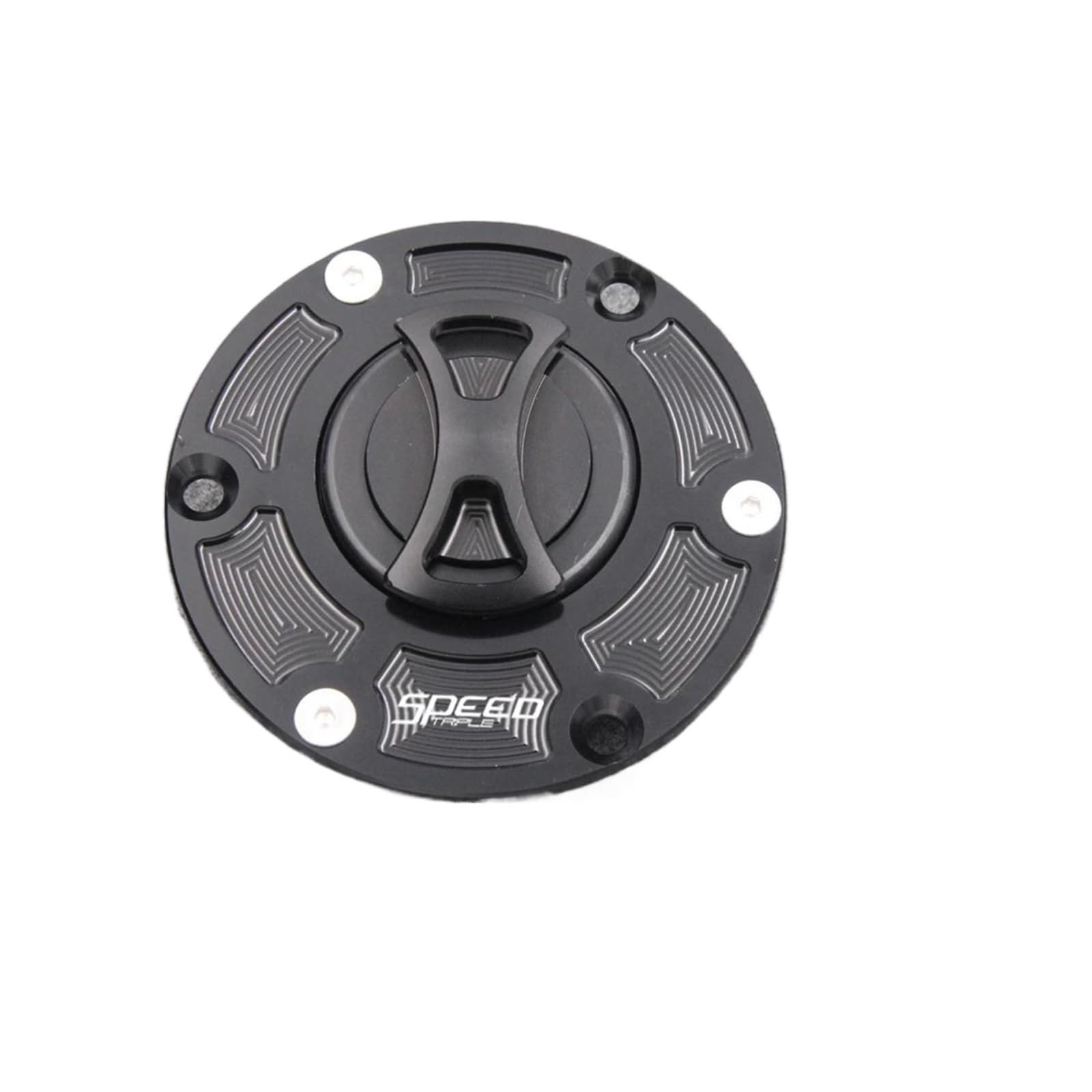 Für Triumph Speed ​​Triple 1050 2005-2010 Speed ​​Triple 955i Alle Jahre CNC Keyless Motorrad Kraftstoff Tankdeckel Abdeckung(Color:Black) von ZHSBAG