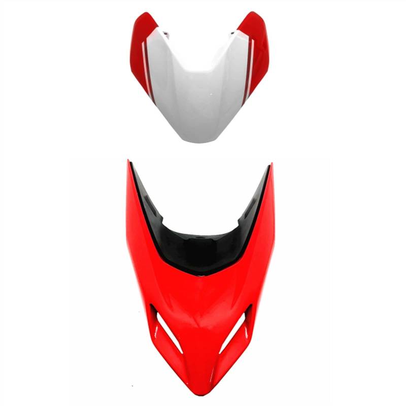 Motorrad Nase Scheinwerfer Verkleidung Spoiler für Ducati Hypermotard 950 2019-2021 Weiß/Rot von ZHSBAG