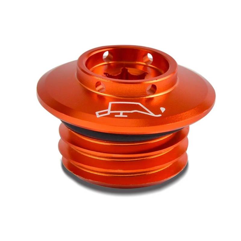 ZHSBAG Motoröl-Einfülldeckel für KTM 690 790 950 990 1290 Duke Super Duke Superduke R GT 2004-2022 Motorrad, Aluminium, Orange von ZHSBAG