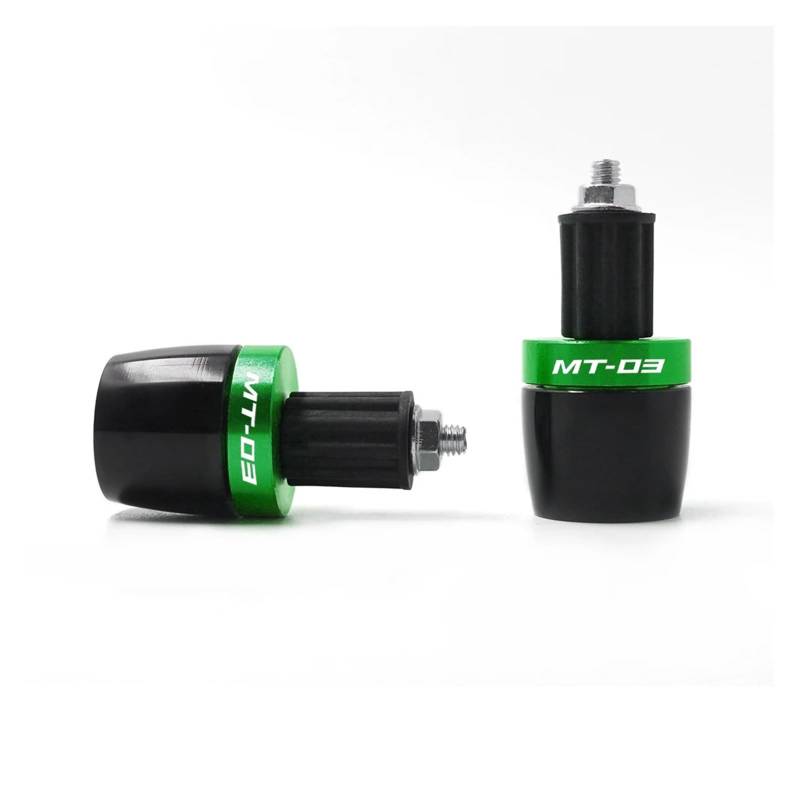 7/8" 22mm Motorcycle Universal Handlebar Grips Ends Replacement for MT-03 MT03 MT 03 Handle Bar Counterweight Plug Slider(Green) von ZHTAISU