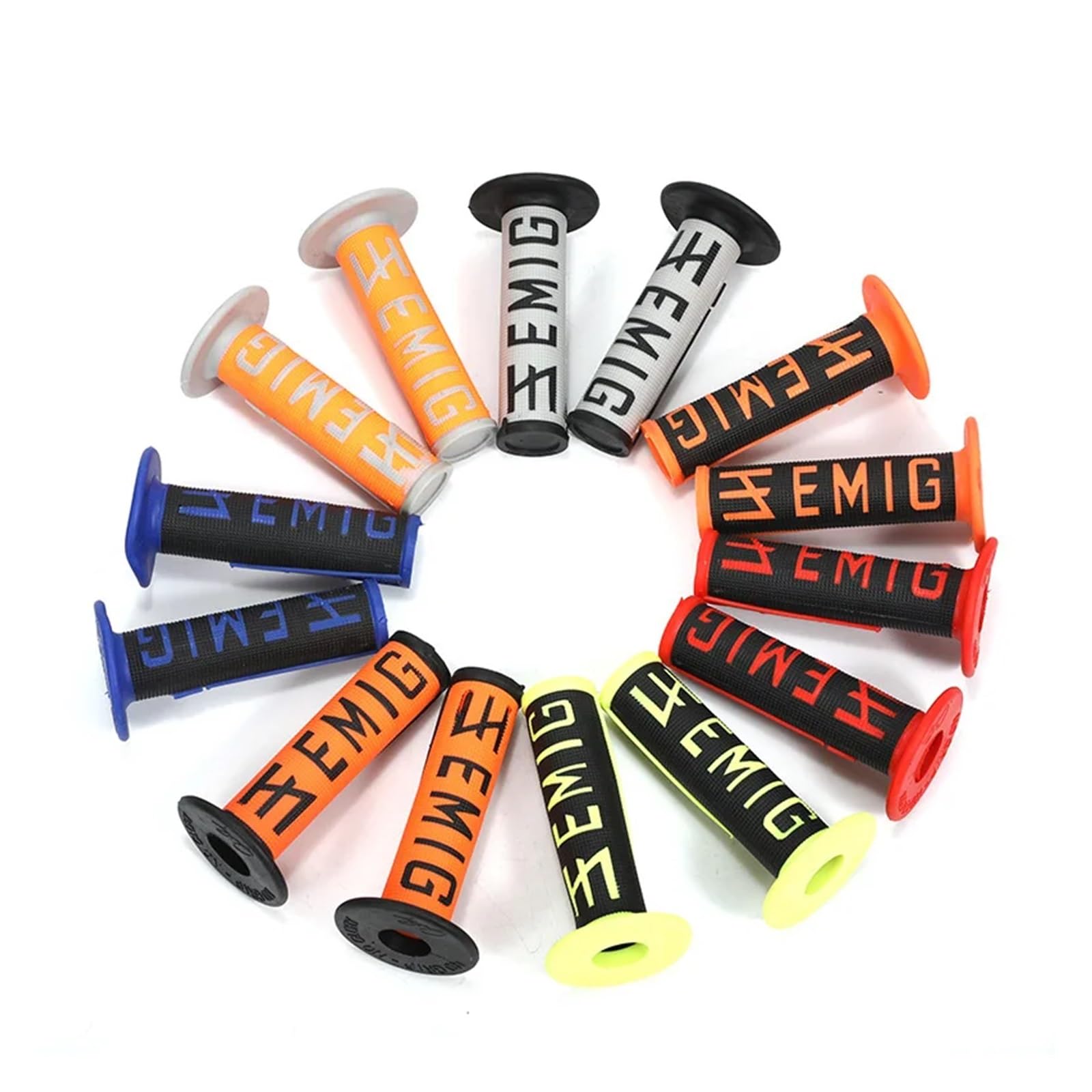 Motocross-Zubehör Motorradgriffe Enduro Cross-Griffmanschetten Pitbike-Griff for Gel GP MX 9-Farben-Gummi-Lenkerschutz(Black Pink) von ZHTAISU