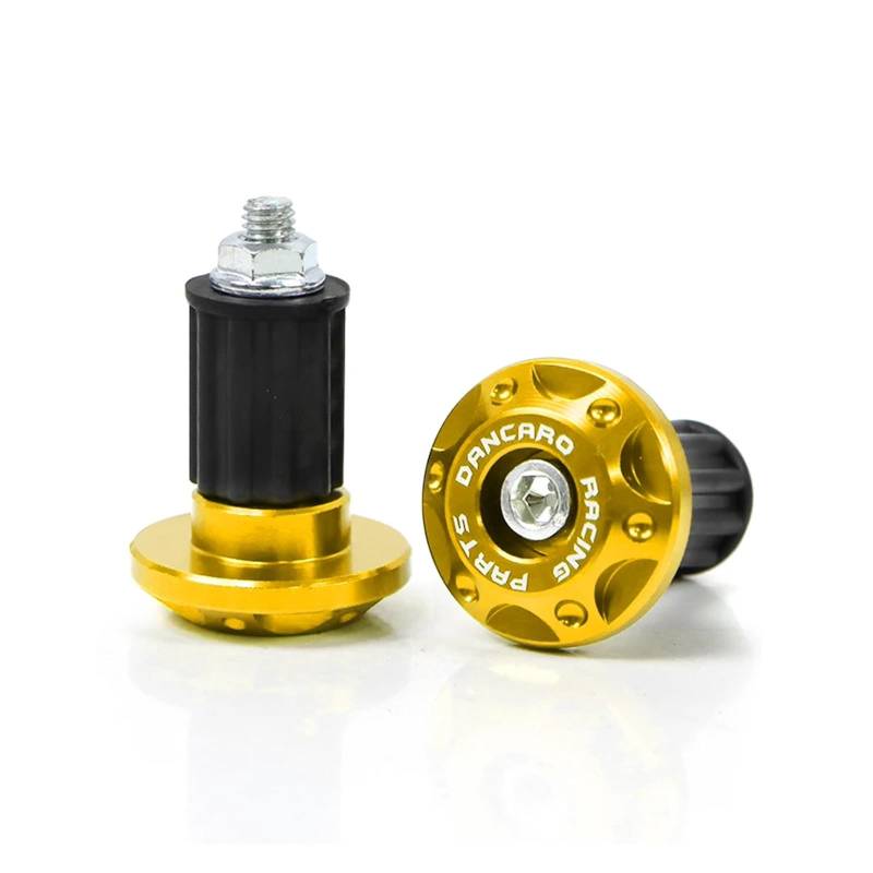 Motorcycle Handle Bar Ends Grips Moto CNC Metal Handlebar Counterweight Plug Slider Motor Bike Grips Dirt Bike Accessories(Golden) von ZHTAISU
