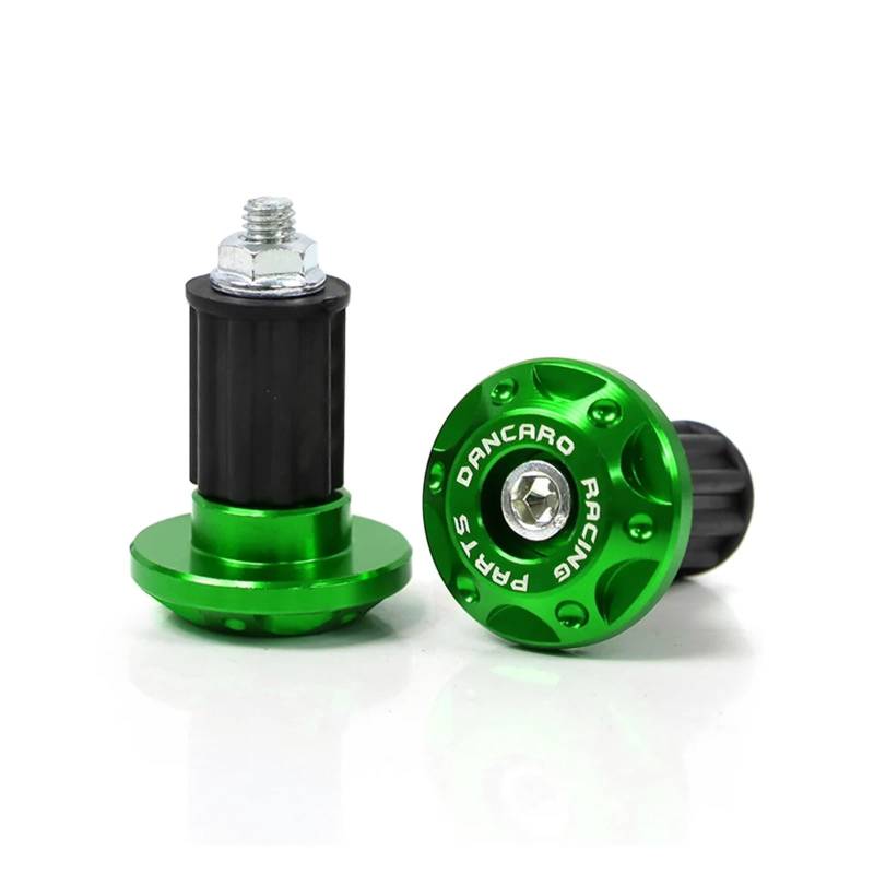 Motorcycle Handle Bar Ends Grips Moto CNC Metal Handlebar Counterweight Plug Slider Motor Bike Grips Dirt Bike Accessories(Green) von ZHTAISU