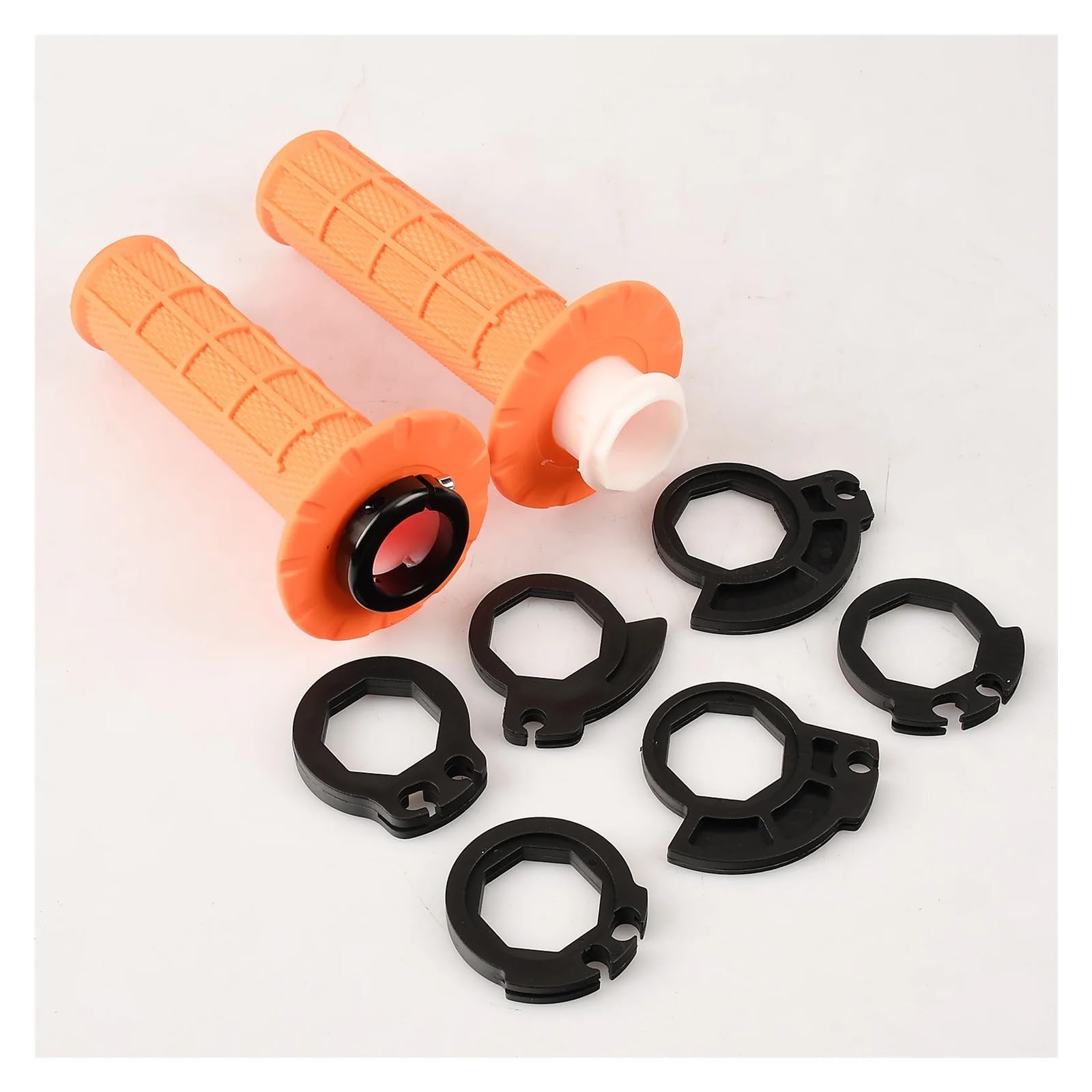 Motorradgriffe 7/8 Zoll 22 mm Handgriff mit Snap-on-Cam-Lock-on-Griffen Dirtbike-Lenker for 125-500 SX SXF EXC EXCF XC XCF(Orange) von ZHTAISU