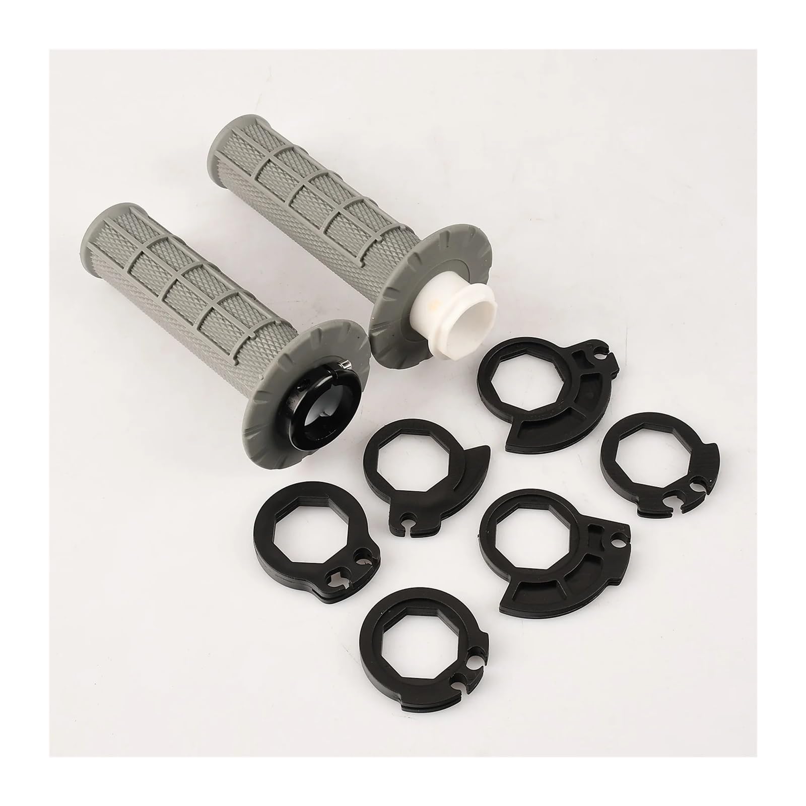 Motorradgriffe 7/8 Zoll 22 mm Handgriff mit Snap-on-Cam-Lock-on-Griffen Dirtbike-Lenkergriffe for CRF SXF EXC Universal(Grey) von ZHTAISU