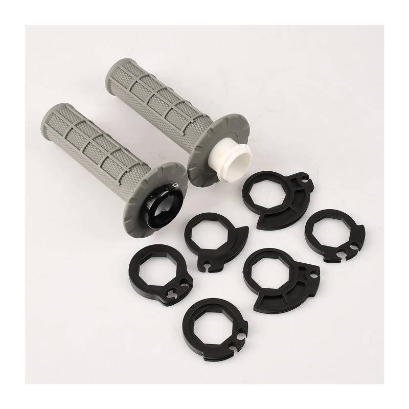 Motorradgriffe 7/8 Zoll 22 mm Handgriff mit Snap-on-Cam-Lock-on-Griffen Dirtbike-Lenkergriffe for CRF SXF EXC Universal(Grey) von ZHTAISU