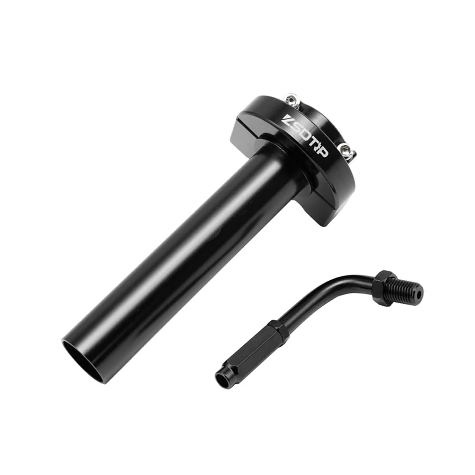 Universal Motorrad CNC Aluminium Griff Gasgriff 22mm Quick Twister Mit Gewinde Ellenbogen Set Lenker(Black) von ZHTAISU