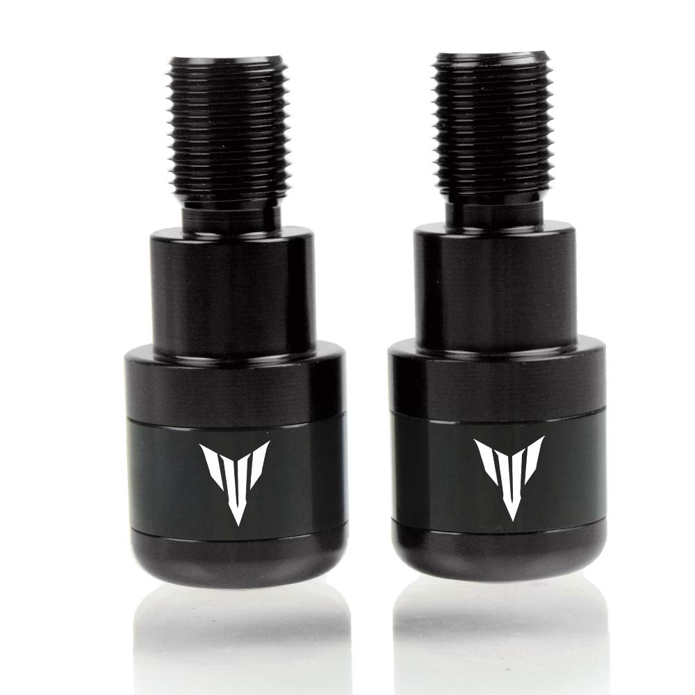 ZHUOWU 22 mm MT-Motorrad Lenkerstopperset Lenkergewichte für MT-01 MT-03 MT-07 MT-09 MT-10 FZ-01 FZ-03 FZ-07 FZ-09 FZ-10 (Schwarz) von ZHUOWU