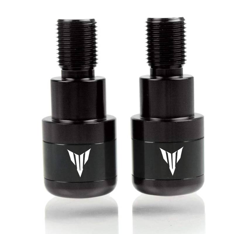ZHUOWU 22 mm MT-Motorrad Lenkerstopperset Lenkergewichte für MT-01 MT-03 MT-07 MT-09 MT-10 FZ-01 FZ-03 FZ-07 FZ-09 FZ-10 (Schwarz) von ZHUOWU