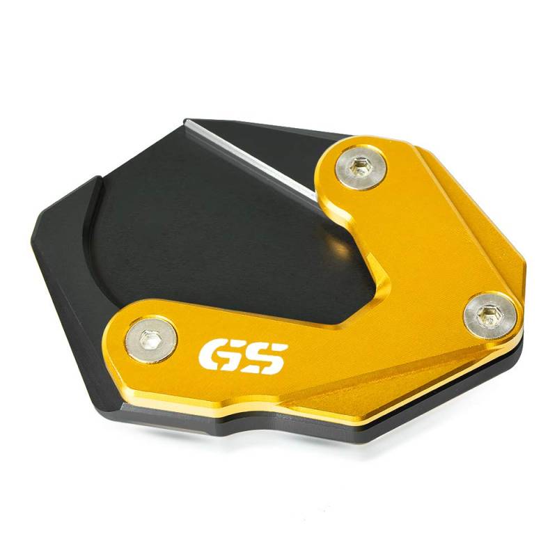 Seitenständer Vergrößern Platte Für Motorrad R1200 GS LC 2012-2016 (R12W K50) R1200GS LC 2016-2018 R1200GS LC Rallye 2016-2018 R1250GS 2018-2023 (1G13 K50) - Kompatibles Zubehör Schwarz+Gold von ZHUOWU