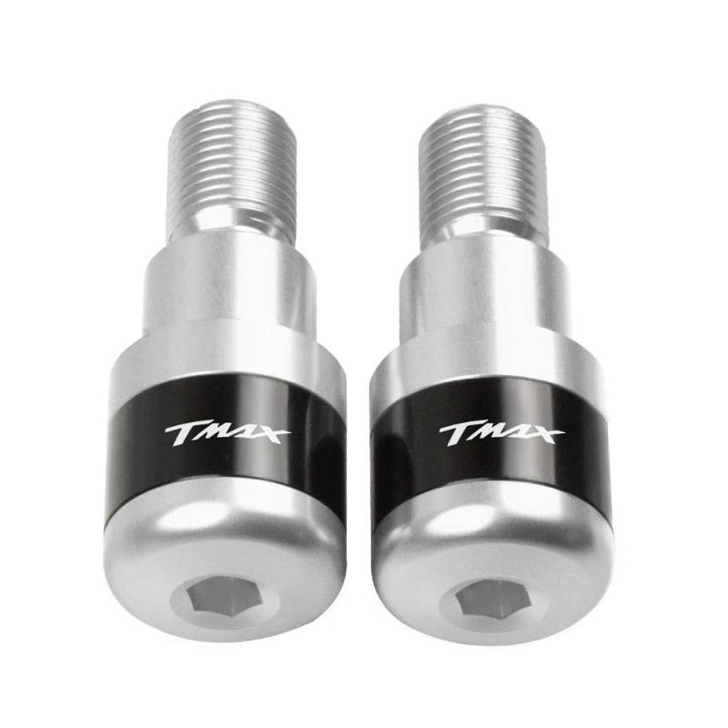 Tmax 500 530 Motorrad Lenkergriffe Endkappen Aluminium für T-max 530 tmax530 2006-2016,T-max 500 tmax500 2008-2016 Silber von ZHUOWU