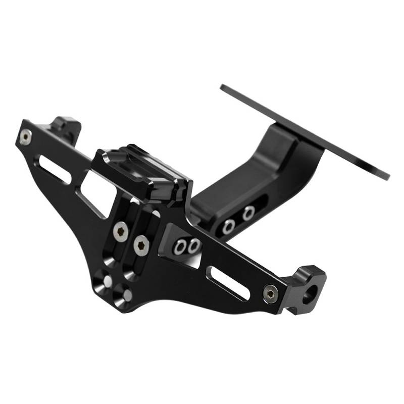 Universal Einstellbar CNC Aluminum Motorrad Kurzer Kennzeichenhalter Kurz Eliminator Halter mit Lizenz Licht für MT-01 MT-03 MT-07 MT-09 MT-10 Z650 Z800 Z1000 YBR 125 XJ6 XJR1300 R1 R3 Schwarz von ZHUOWU