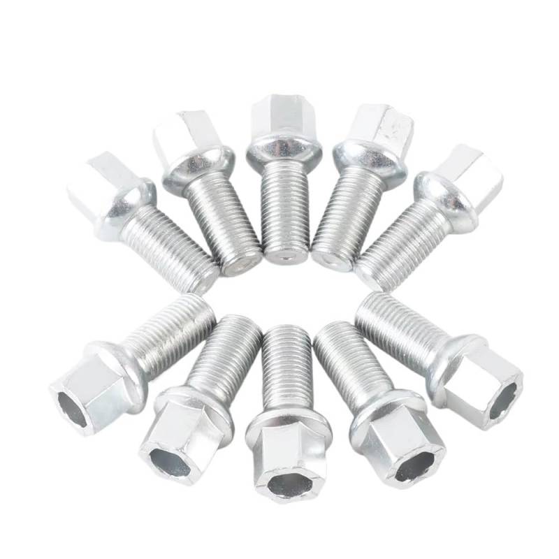 ZHjLut Autoradschrauben Kompatibel mit A1 für A3 für A4 für A6 Radschrauben Reifenwirtel Radmutter 8D0601139D WHT 001 812A WHT002437 von ZHjLut