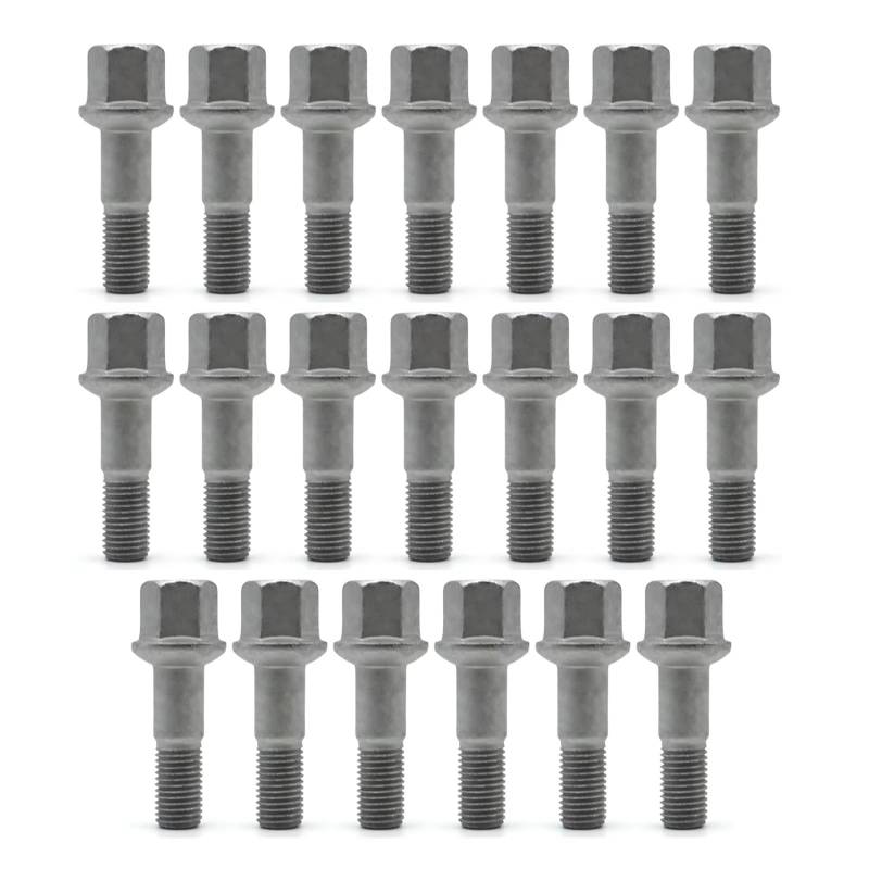 ZHjLut Autoradschrauben Kompatibel mit Benz für A-Class für W168 1997-2004 für A-Class für W168 1999-2004 Autoradschrauben Radmuttern M12x1,5 A0009901007 A0009904807(20pcs) von ZHjLut
