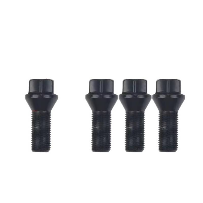 ZHjLut Autoradschrauben Kompatibel mit E90 für E91 für E92 für E93 Auto-Radmutternschrauben Auto-Universalmuttern Stehbolzenschrauben M12 x 1,5 M14 x 1,5 M14 x 1,25 schwarz(M14x1.25(4pcs)) von ZHjLut